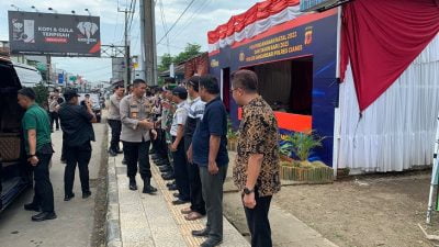 Brigjen Pol Bariza Sulfi Cek Pos Pengamanan di Wilayah Hukum Polsek Banjasari Polres Ciamis