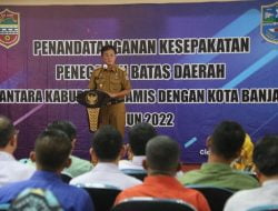 Tetapkan Batas Daerah, Pemkab Ciamis dan Pemkot Banjar Tandatangani Kesepakatan Bersama