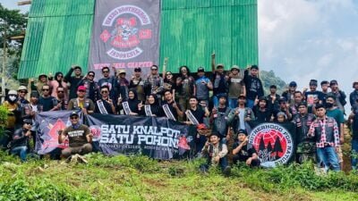 BB1%MC Indonesia Gelar Aksi yang Bertajuk “Satu Knalpot Satu Pohon” Di Ciamis