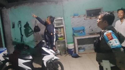 Personel Polsek Lakbok Gercep Datangi Lokasi Bencana Alam
