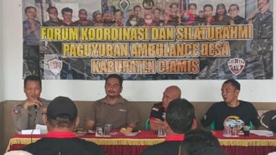 Satlantas Polres Sosialisasikan Safety Driving ke Paguyuban Ambulance Desa se-Ciamis