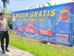 Satlantas Sosialisasikan Mudik Gratis Polres Ciamis ke Wilayah Jawa Tengah