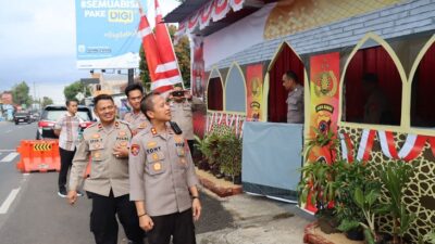 Jelang Lebaran, Kapolres Ciamis Cek Pos Pam Simpang 3 Sindangkasih