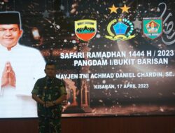Pangdam I/BB Gelar Safari Ramadhan 1444 H ke Bupati Asahan Sekaligus Syukuran HUT Ke-71 Kopassus