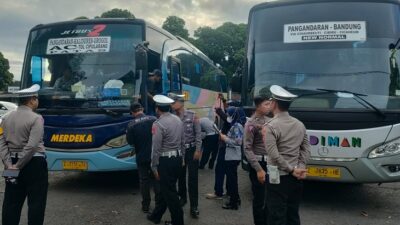 Petugas Gabungan di Pangandaran Tes Urine Sopir Bus, Ini Hasilnya