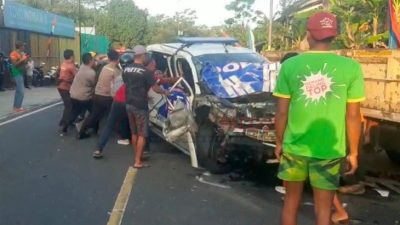 Rombongan Wabup Pangandaran Terlibat Tabrakan Beruntun di Ciamis