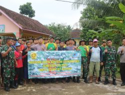 TNI-Polri di Banjar Bantu Masyarakat Pembangunan Masjid Jami Uswatun Hasanah