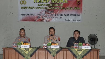 Kapolres Sampaikan Arahan Kepada Polisi RW dan Ketua RW se-Kecamatan Banjar
