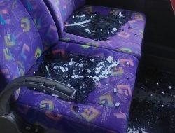 Dilempar Oleh OTK, Kaca Bus Bandung Ekspres Pecah di Banjar