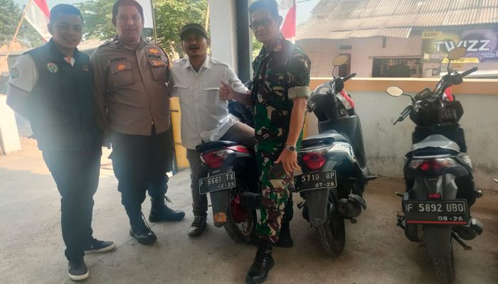 Sinergi, Bhabinkamtibmas Polsek Cisaat Sambang Desa Bersama Babinsa