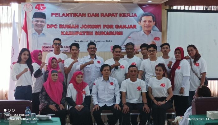 RJ For Ganjar DPC Kabupaten Sukabumi Gelar Raker dan Lantik Kepengurusan