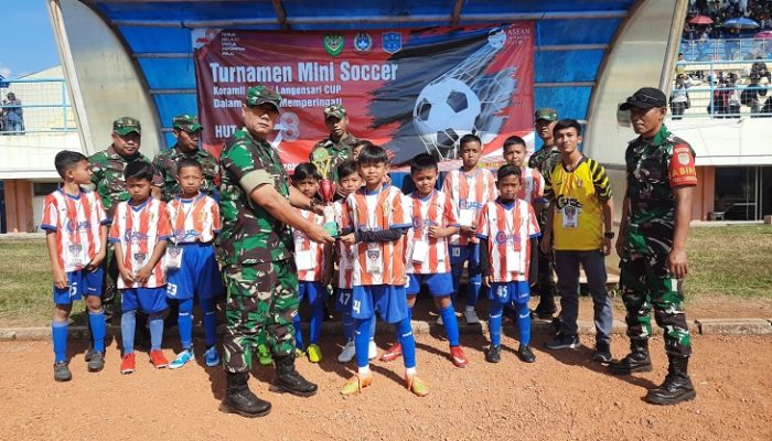 Sambut HUT RI Ke-78, Kodim 0613 Ciamis Selenggarakan Open Turnamen Mini Soccer