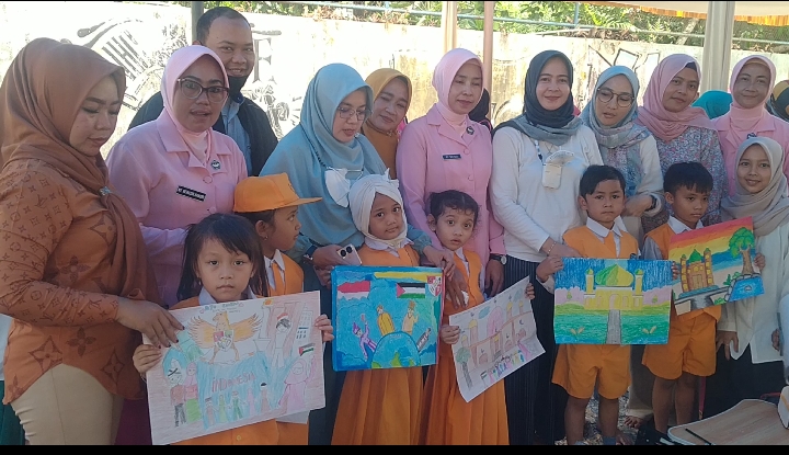 Lomba Gambar PP Expo, Ratusan Siswa TK Galang Dana Untuk Palestina