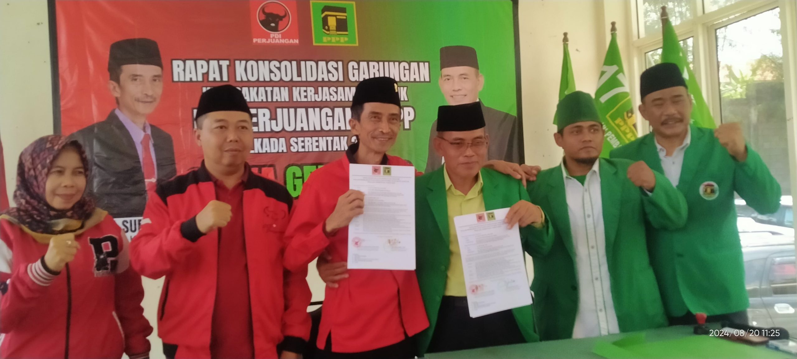Rapat Konsolidasi PDIP dan PPP: Nana Suryana dan H Mujamil Resmi Diusung