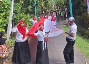 Kirab Bendera Merah Putih Sepanjang 1000 Meter Warnai Peringatan Kemerdekaan di Selasari Pangandaran