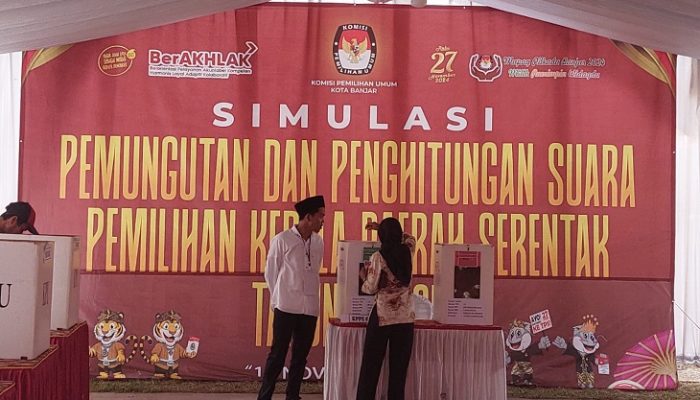 KPU Kota Banjar Gelar Simulasi Pemungutan dan Penghitungan Suara Pilkada 2024