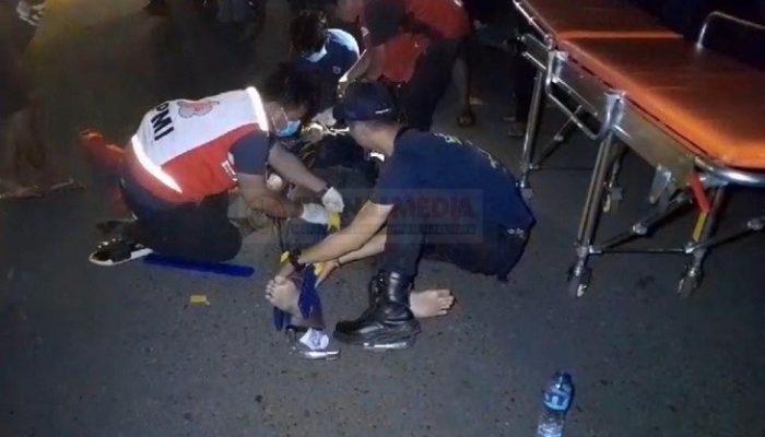 Kecelakaan Tunggal di Jalan Kapten Jamhur, Almenda Luka Parah