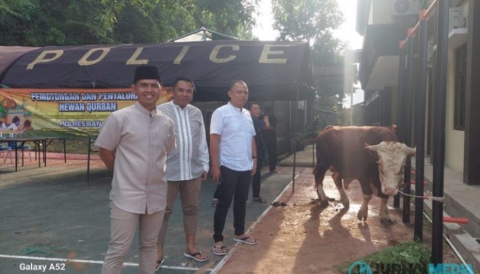 Polres Banjar Sembelih 28 Hewan Kurban di Hari Raya Idul Adha 1446 H
