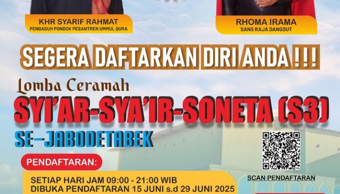 Inilah Kesempatan Emas! Lomba Ceramah Islami Se-Jabodetabek Digelar Mulai 29 Juni