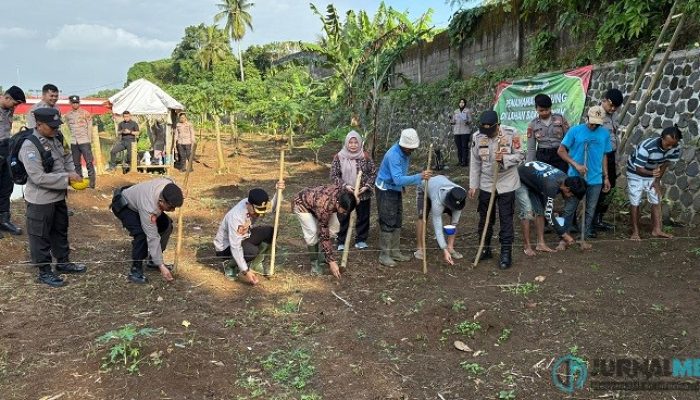 Polres Banjar Tanam Bibit Jagung di Lahan BBWS Citanduy, Ini Tujuannya