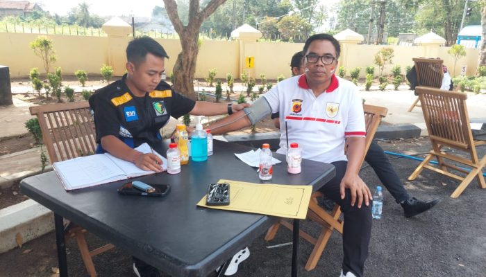 Polres Banjar Gelar Pemeriksaan Kesehatan Gratis Sambut HUT ke-80 RI