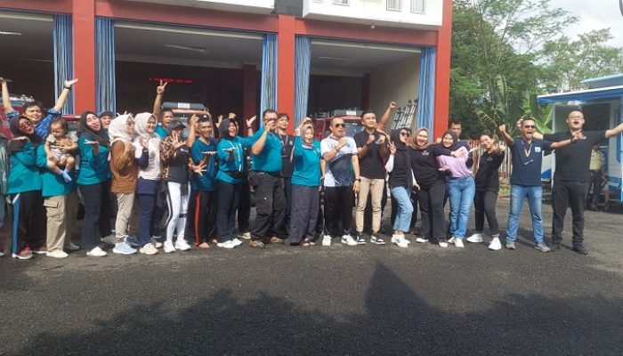 BPBD Kota Banjar Bersama Bank BJB Gelar Senam Bersama di Halaman Kantor