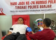 Polres Banjar Gelar Donor Darah Peringati HUT ke-74 Humas Polri