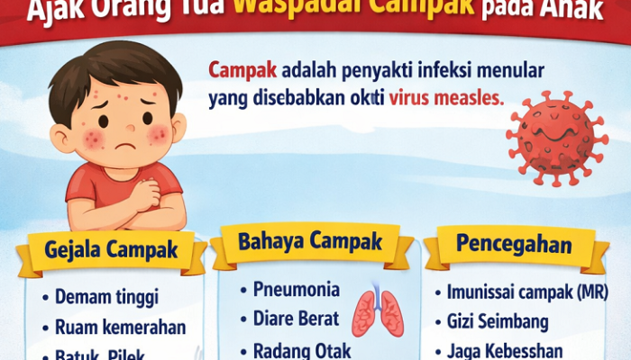 Lewat NGOBATAN, RSUD Pandega Ajak Orang Tua Waspadai Campak pada Anak